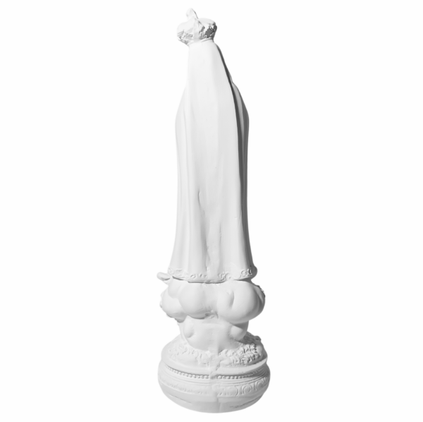 Nossa Senhora de Fátima 20cm Gesso Cru Retocado - Image 3