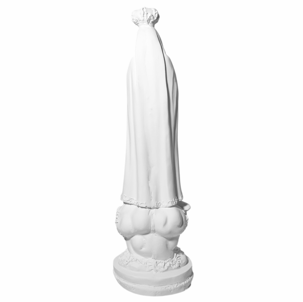 Nossa Senhora de Fátima 30cm Gesso Cru Retocado - Image 3