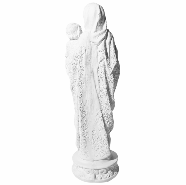 Nossa Senhora do Rosário 20cm Gesso Cru Retocado - Image 3