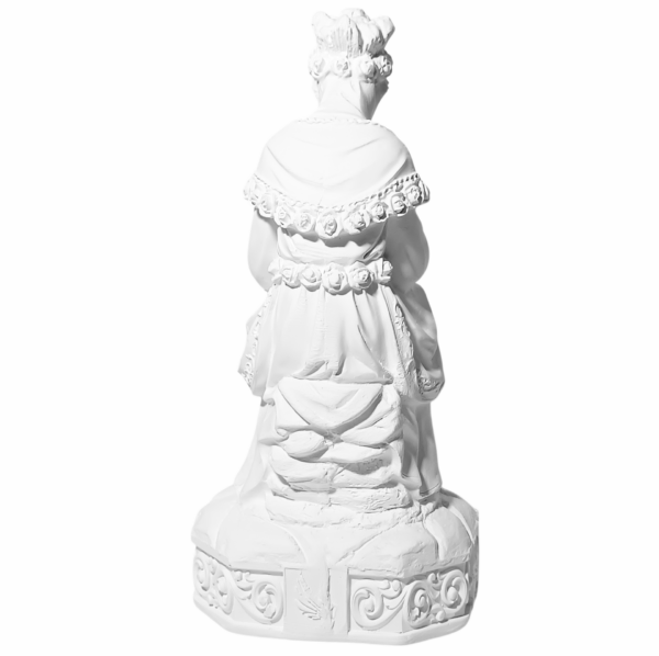 Nossa Senhora de La Salette Sentada 20cm Gesso Cru Retocado - Image 3