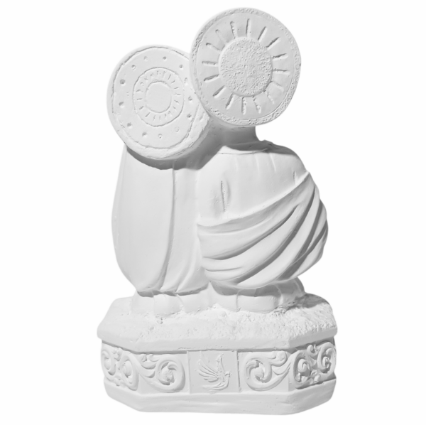 Busto da Sagrada Família 15cm Gesso Cru Retocado - Image 3