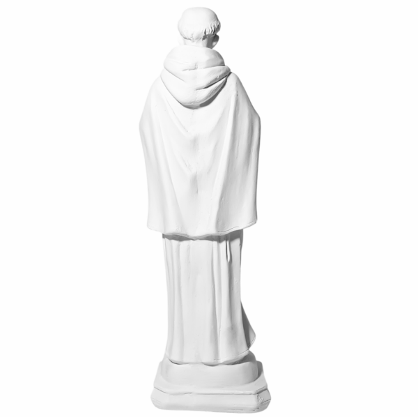 São Benedito 30cm Gesso Cru Retocado - Image 3