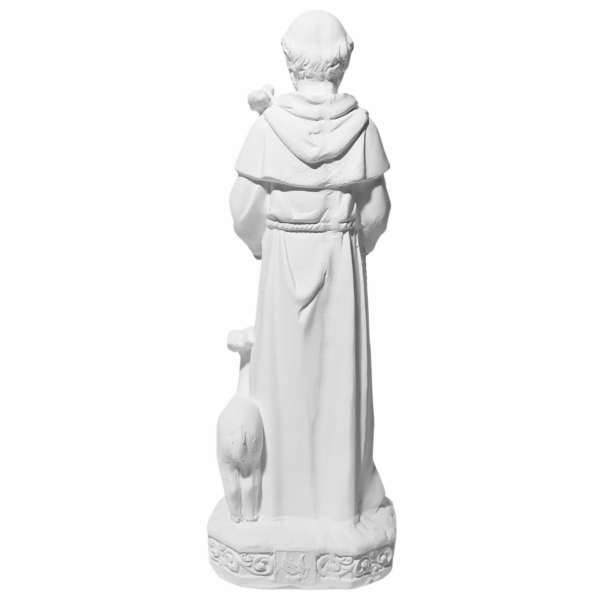 São Francisco de Assis 20cm Gesso Cru Retocado - Image 3