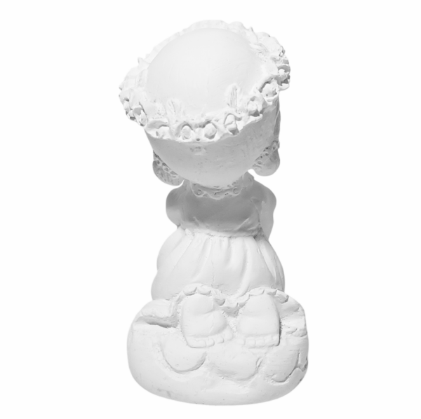 Menina Infantil 10cm Gesso Cru Retocado - Image 3