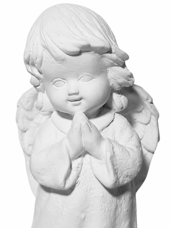 Anjo da Guarda Infantil 15cm Gesso Cru Retocado - Image 2