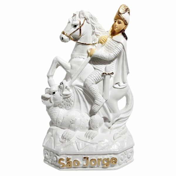 São Jorge Guerreiro 20cm Gesso Premium Pintado - Image 4