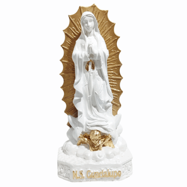 Nossa Senhora Guadalupe 20cm Gesso Premium Pintado - Image 7