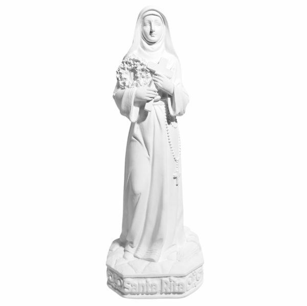 Santa Rita de Cássia 30cm Gesso Cru Retocado