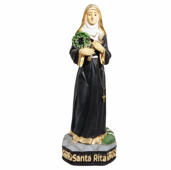 Santa Rita de Cássia 30cm Gesso Premium Pintado