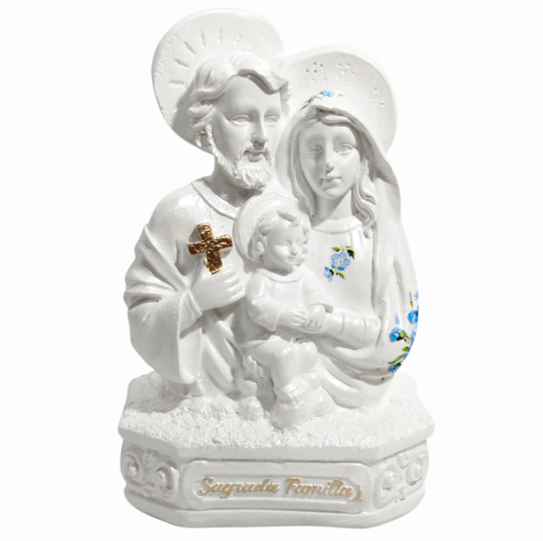 Busto da Sagrada Família 15cm Gesso Premium Pintado - Image 7