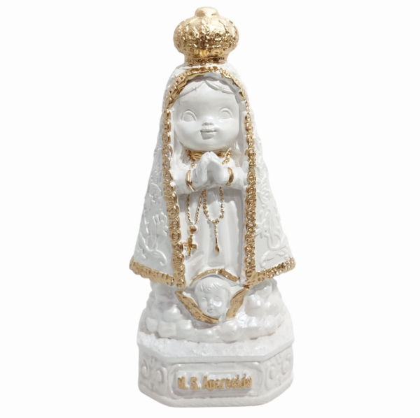 Nossa Senhora Aparecida Baby 15cm Gesso Premium Pintado - Image 4