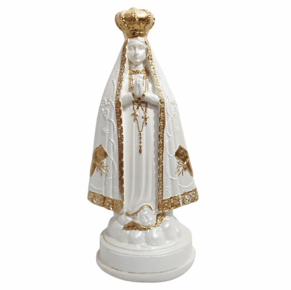 Nossa Senhora Aparecida Bandeira 20cm Gesso Premium Pintado