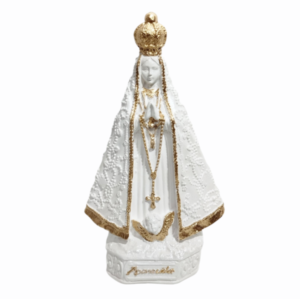 Nossa Senhora Aparecida Italiana 15cm Gesso Premium Pintada - Image 4