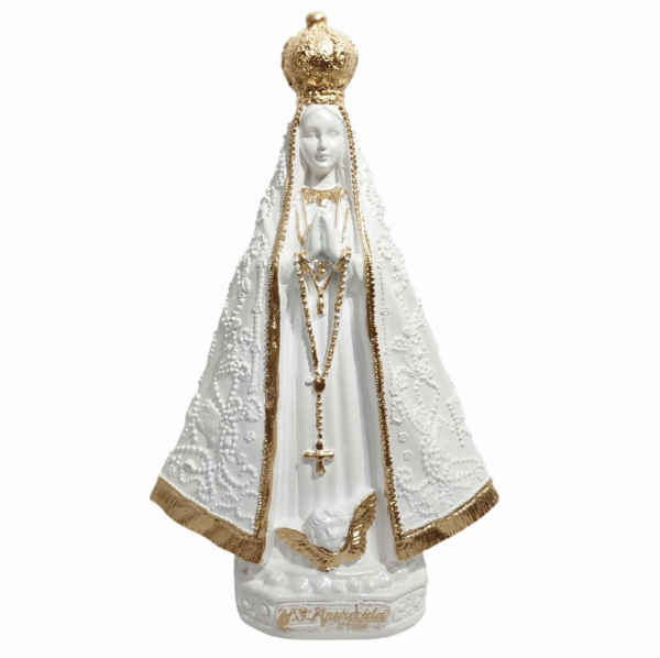 Nossa Senhora Aparecida Italiana 20cm Gesso Premium Pintado - Image 4