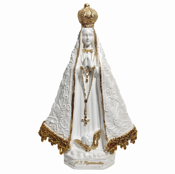 Nossa Senhora Aparecida Italiana 20cm Gesso Premium Pintado - Image 7