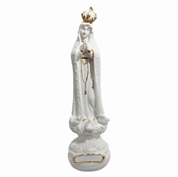 Nossa Senhora de Fátima 20cm Gesso Premium Pintada - Image 7