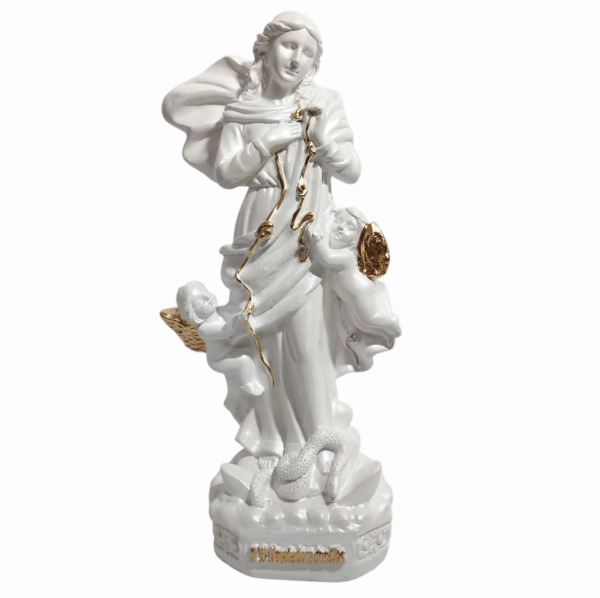 Nossa Senhora Desatadora dos Nós 20cm Gesso Premium Pintado - Image 7