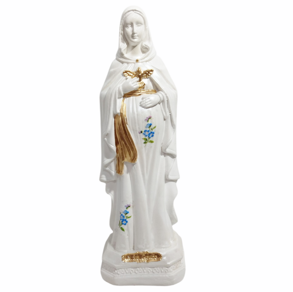 Nossa Senhora Grávida Com Divino 20cm Gesso Premium Pintado - Image 14