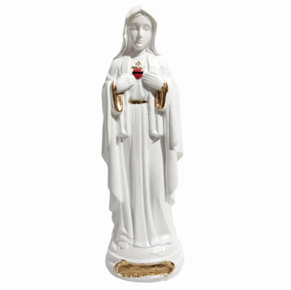 Sagrado Coração de Maria 20cm Gesso Premium Pintado - Image 7
