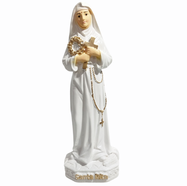 Santa Rita de Cássia 20cm Gesso Premium Pintado - Image 4
