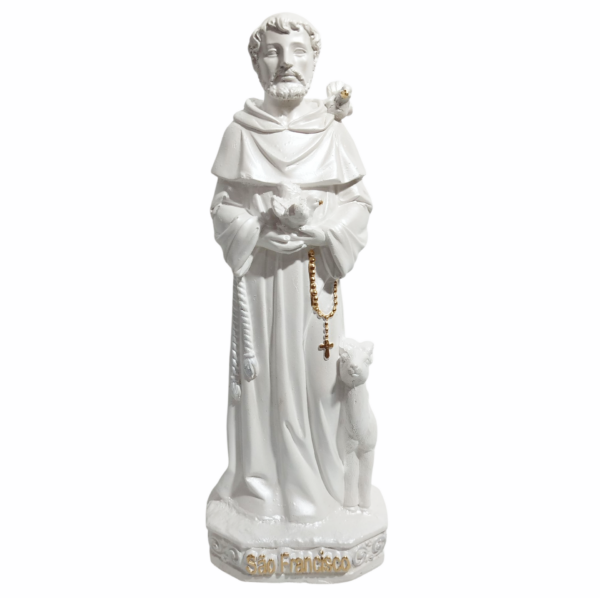 São Francisco de Assis 20cm Gesso Premium Pintado - Image 7