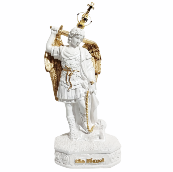 São Miguel Arcanjo no Monte Gargano 20cm Gesso Premium Pintado