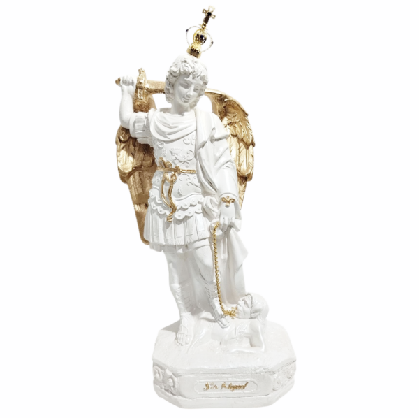 São Miguel Arcanjo no Monte Gargano 30cm Gesso Premium Pintado