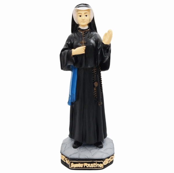 Santa Faustina 20cm Gesso Premium Pintado