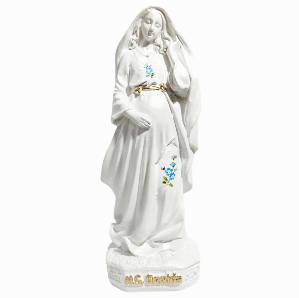 Nossa Senhora Grávida 20cm Gesso Premium Pintado - Image 11