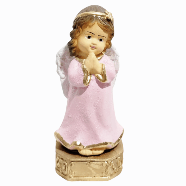 Anjo da Guarda Infantil com Lacinho 15cm Gesso Premium Pintado - Image 2