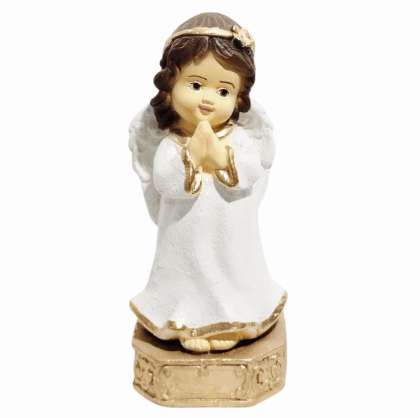 Anjo da Guarda Infantil com Lacinho 15cm Gesso Premium Pintado - Image 5