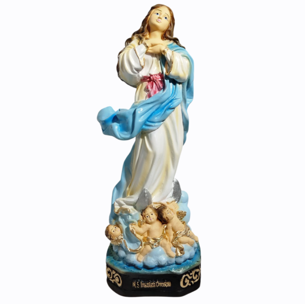 Nossa Senhora da Imaculada Conceição 30cm Gesso Premium Pintado