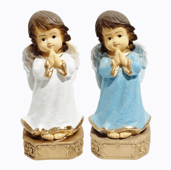 Anjo da Guarda Infantil 15cm Gesso Premium Pintado