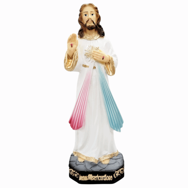 Jesus Misericordioso 20cm Gesso Premium Pintado