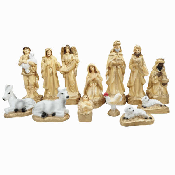 Imagens Sortidas do Presépio de Natal Tradicional 15cm Gesso Premium Pintado