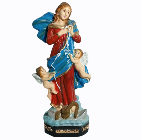 Nossa Senhora Desatadora dos Nós 20cm Gesso Premium Pintado