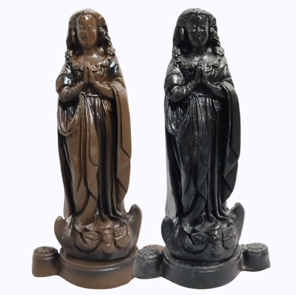 Nossa Senhora Aparecida Fac-Símile 15cm Gesso Premium Pintado