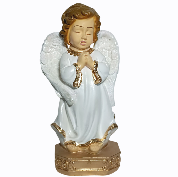 Anjo da Guarda Infantil 20cm Gesso Premium Pintado - Image 5