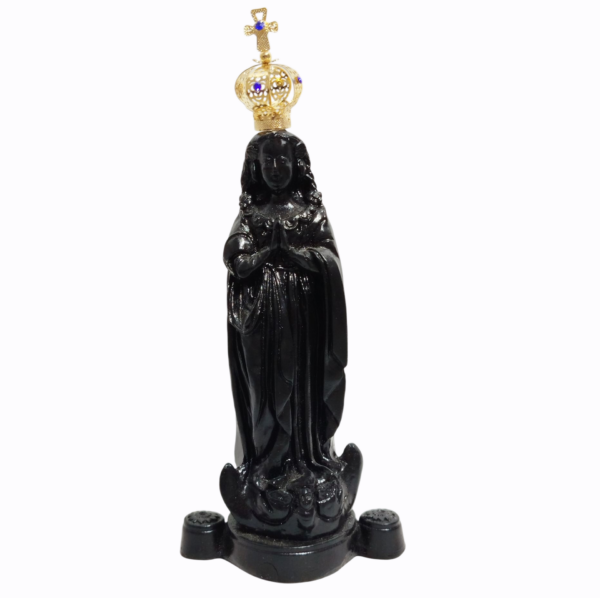 Nossa Senhora Aparecida Fac-Símile 15cm Gesso Premium Pintado - Image 5