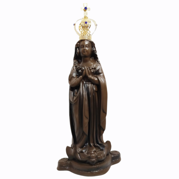 Nossa Senhora Aparecida Fac-Símile 25cm Gesso Premium Pintado - Image 14