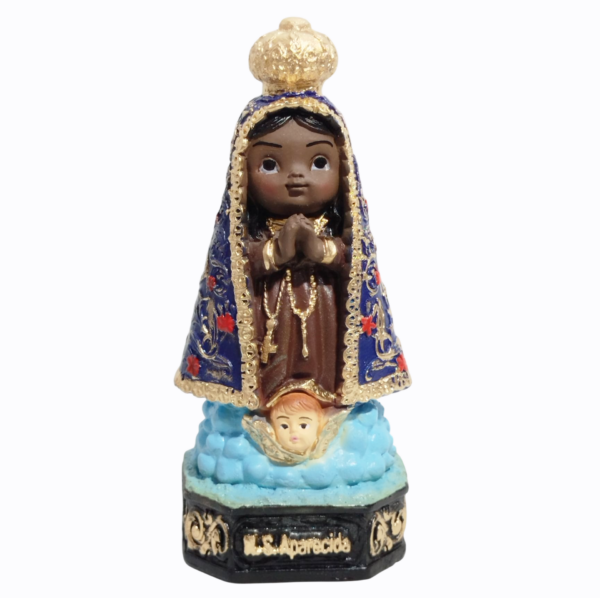 Nossa Senhora Aparecida Baby 15cm Gesso Premium Pintado