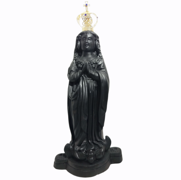 Nossa Senhora Aparecida Fac-Símile 30cm Gesso Premium Pintado - Image 5