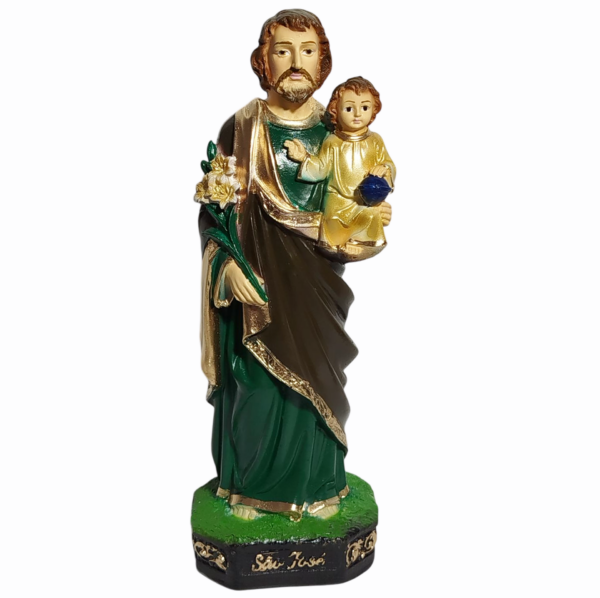 São José 20cm Gesso Premium Pintado