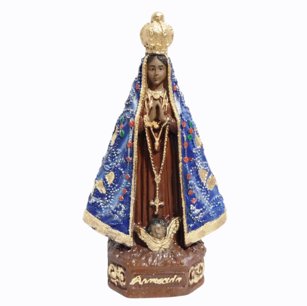 Nossa Senhora Aparecida Italiana 15cm Gesso Premium Pintada