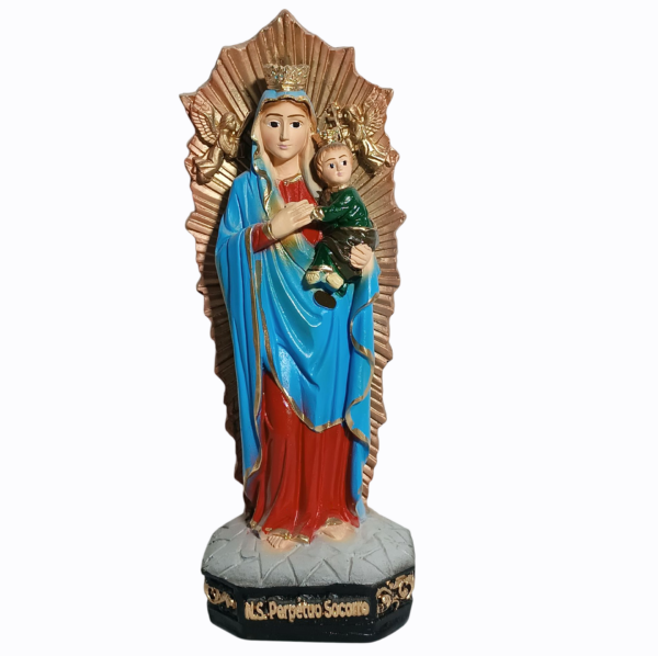 Nossa Senhora do Perpétuo Socorro 20cm Gesso Premium Pintado