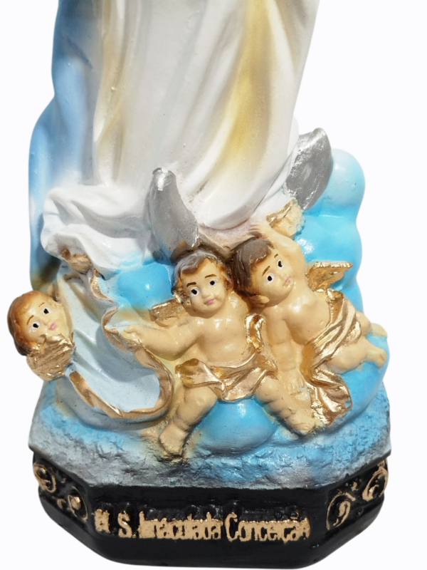 Nossa Senhora da Imaculada Conceição 20cm Gesso Premium Pintado - Image 3
