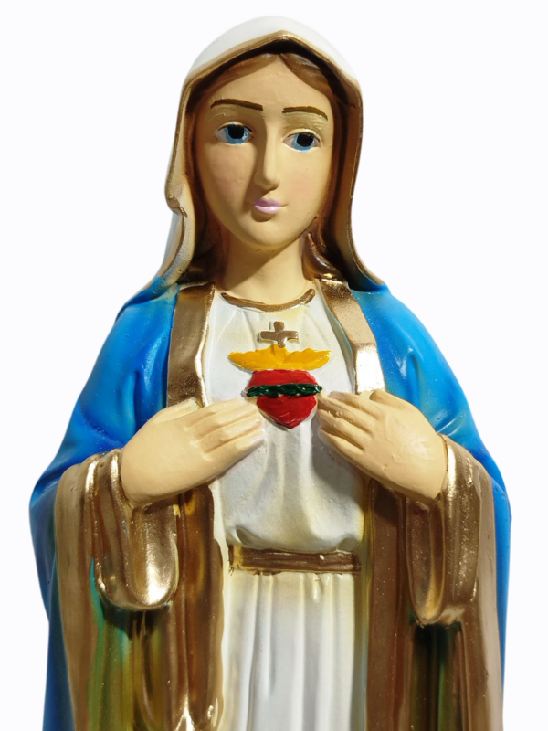 Sagrado Coração de Maria 30cm Gesso Premium Pintado - Image 2
