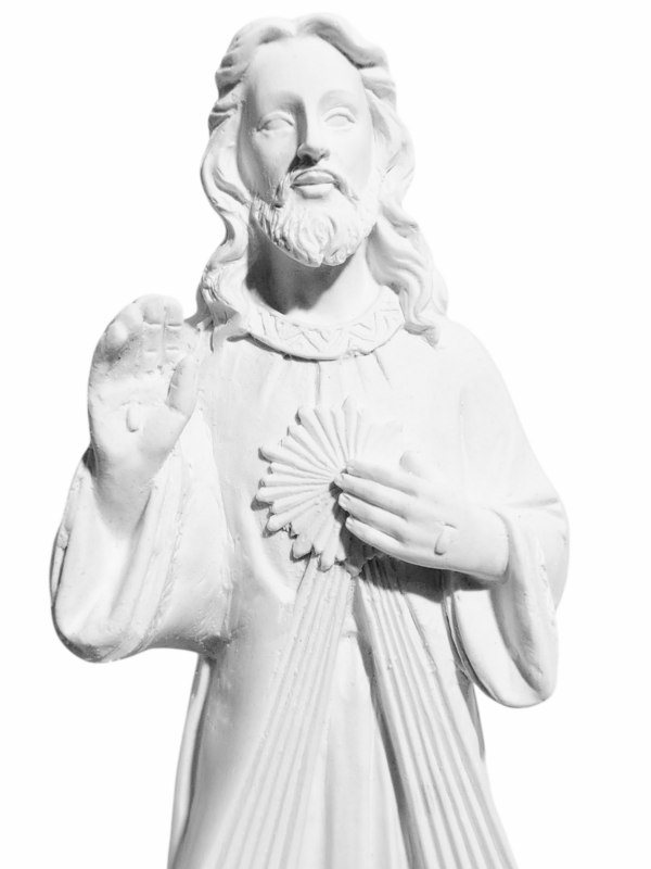 Jesus Misericordioso 20cm Gesso Cru Retocado - Image 2