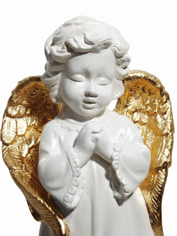 Anjo da Guarda Infantil 20cm Gesso Premium Pintado - Image 12