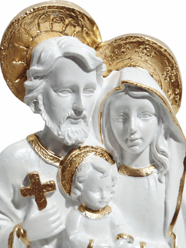 Busto da Sagrada Família 15cm Gesso Premium Pintado - Image 5